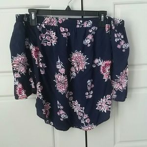 Floral off the shoulder top